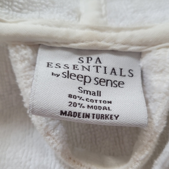 Spa Essentials Sleep sense white cotton waffle weave robe - Picture 5 of 5